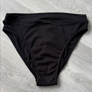 Xhilaration Charcoal Ribbed Bikini Bottoms